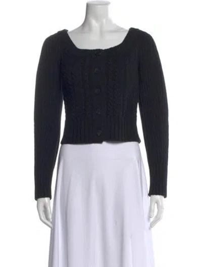 Pre-owned Alexander Mcqueen Wool Scoop Neck Sweater In Black