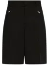 Alexander Mcqueen Formal Wool Bermuda Shorts In Black