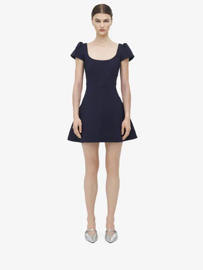 Alexander Mcqueen Wool Silk Mini Dress
