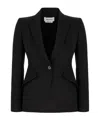 Alexander Mcqueen Upside-down Lapel Jacket In Black