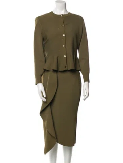 Pre-owned Alexander Mcqueen Wool Skirt Set In Green