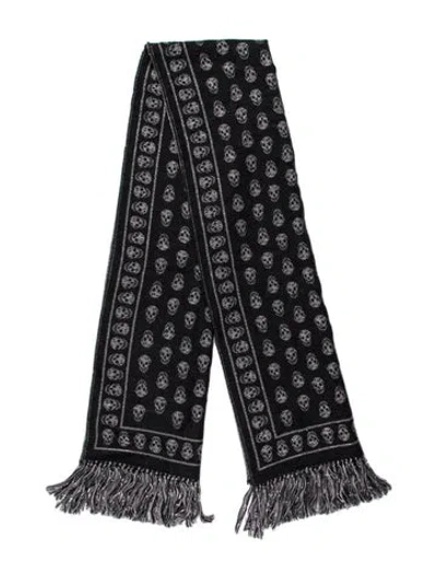 Pre-owned Alexander Mcqueen Wool Skull Scarf In Multi
