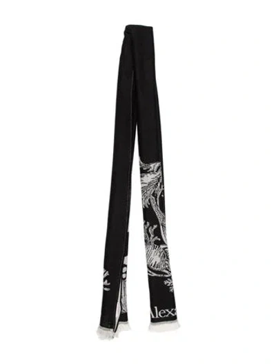 Pre-owned Alexander Mcqueen Wool Skull Scarf In Multi