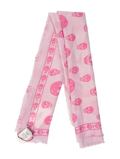 Pre-owned Alexander Mcqueen Wool Skull Scarf In Multi