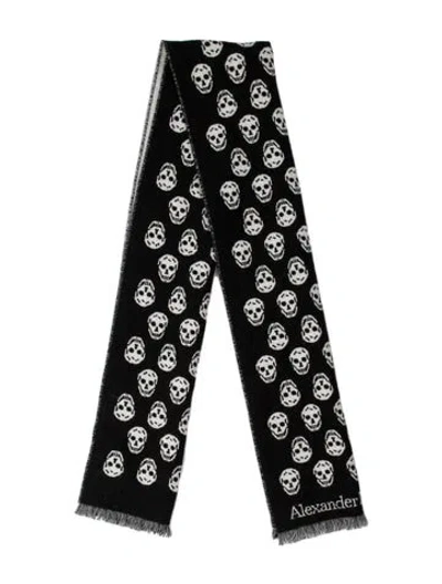 Pre-owned Alexander Mcqueen Wool Skull Scarf In Multi