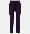 Alexander Mcqueen Wool Slim Pants In Purple