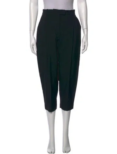 Pre-owned Alexander Mcqueen Wool Straight Leg Pants In Black