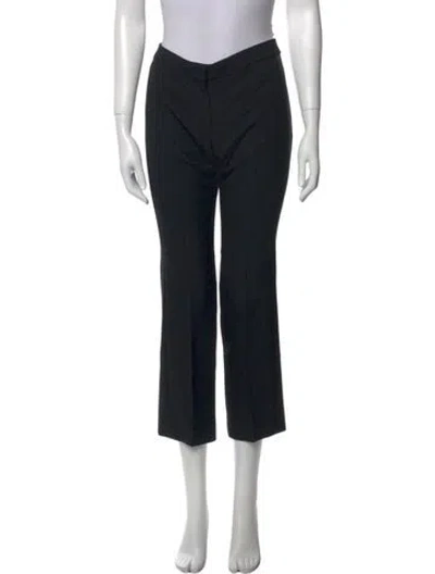 Pre-owned Alexander Mcqueen Wool Straight Leg Pants In Black