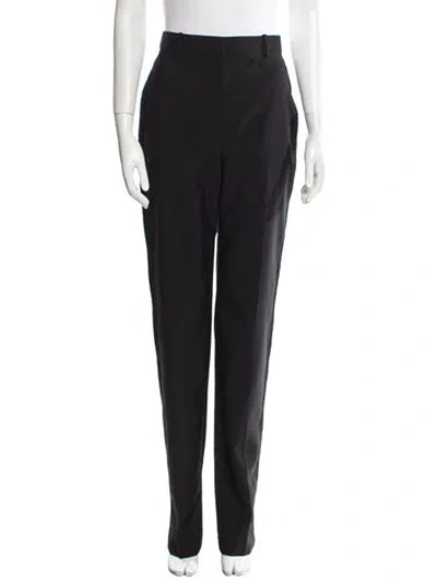 Pre-owned Alexander Mcqueen Wool Straight Leg Pants In Black