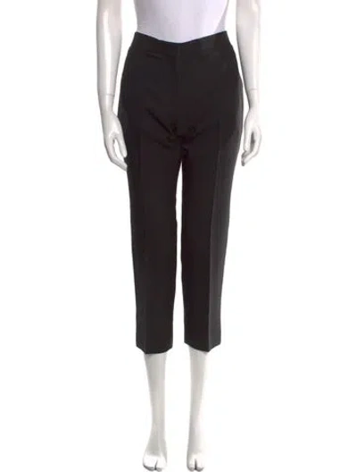 Pre-owned Alexander Mcqueen Wool Straight Leg Pants In Black