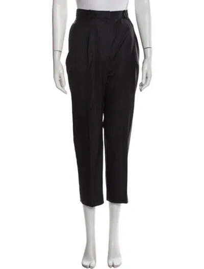 Pre-owned Alexander Mcqueen Wool Straight Leg Pants In Black