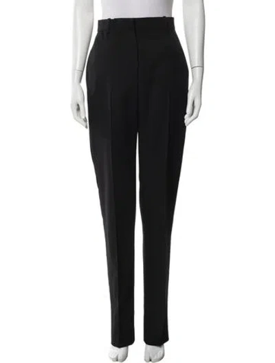 Pre-owned Alexander Mcqueen Wool Straight Leg Pants In Black