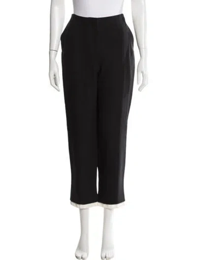Pre-owned Alexander Mcqueen Wool Straight Leg Pants In Black