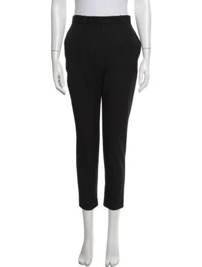 Pre-owned Alexander Mcqueen Wool Straight Leg Pants In Black