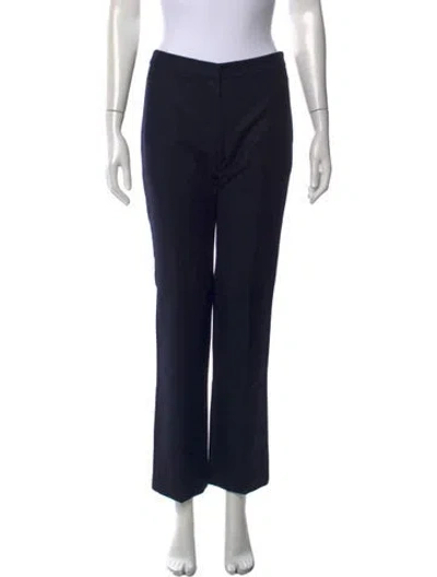 Pre-owned Alexander Mcqueen Wool Straight Leg Pants In Black