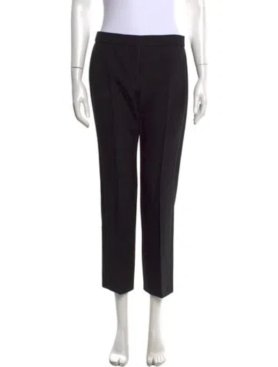 Pre-owned Alexander Mcqueen Wool Straight Leg Pants In Black