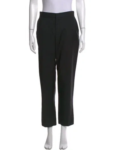 Pre-owned Alexander Mcqueen Wool Straight Leg Pants In Black