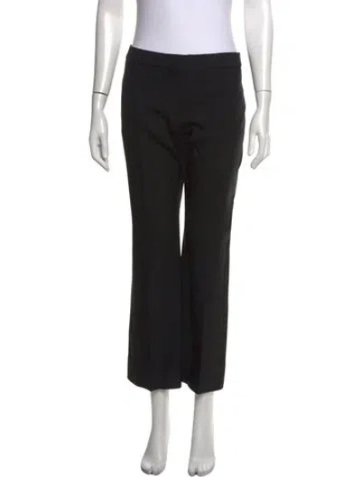 Pre-owned Alexander Mcqueen Wool Straight Leg Pants In Black