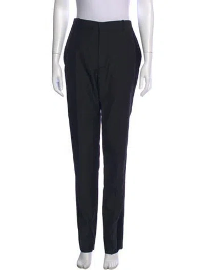 Pre-owned Alexander Mcqueen Wool Straight Leg Pants In Black