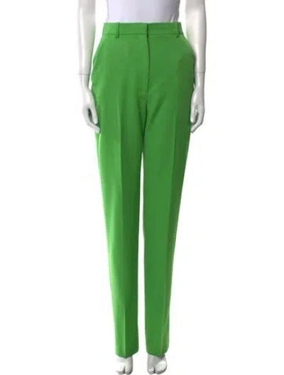 Pre-owned Alexander Mcqueen Wool Straight Leg Pants In Green