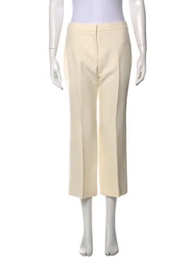 Pre-owned Alexander Mcqueen Wool Straight Leg Pants In Neutral