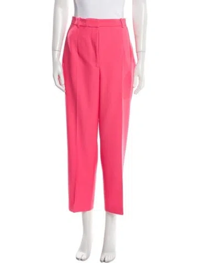 Pre-owned Alexander Mcqueen Wool Straight Leg Pants In Pink