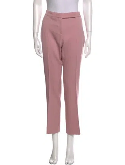 Pre-owned Alexander Mcqueen Wool Straight Leg Pants In Pink