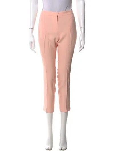 Pre-owned Alexander Mcqueen Wool Straight Leg Pants In Pink