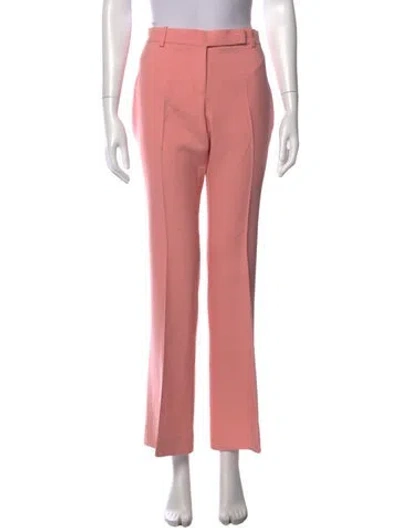 Pre-owned Alexander Mcqueen Wool Straight Leg Pants In Pink