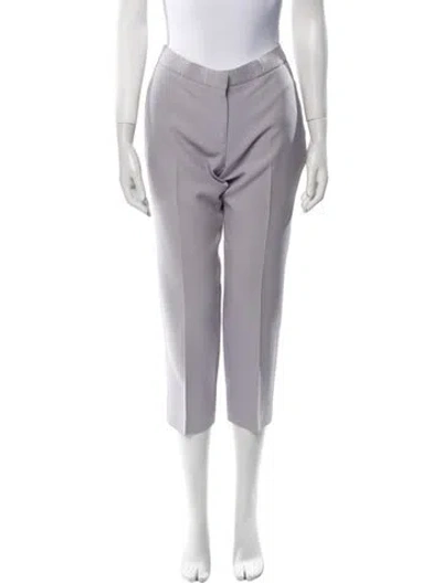 Pre-owned Alexander Mcqueen Wool Straight Leg Pants In Purple