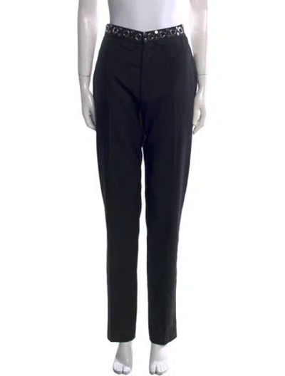 Pre-owned Alexander Mcqueen Wool Straight Leg Pants W/ Tags In Black