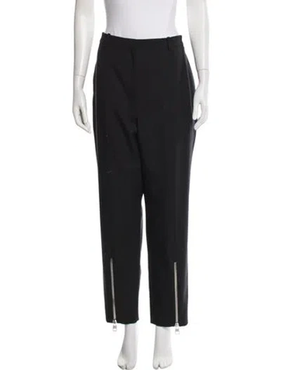Pre-owned Alexander Mcqueen Wool Straight Leg Pants W/ Tags In Black