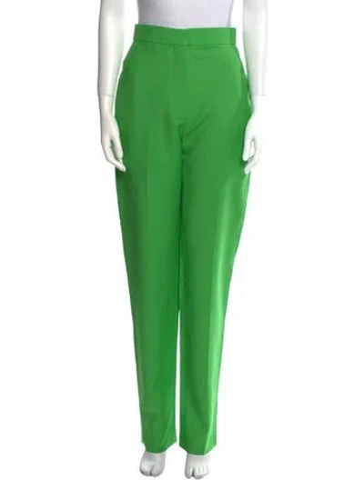 Pre-owned Alexander Mcqueen Wool Straight Leg Pants W/ Tags In Green