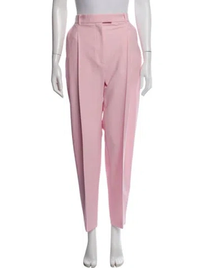 Pre-owned Alexander Mcqueen Wool Straight Leg Pants W/ Tags In Pink