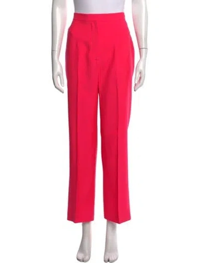 Pre-owned Alexander Mcqueen Wool Straight Leg Pants W/ Tags In Pink