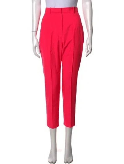 Pre-owned Alexander Mcqueen Wool Straight Leg Pants W/ Tags In Pink