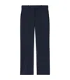 Alexander Mcqueen Wool Straight Tailored Trousers In Blue
