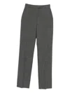 Alexander Mcqueen Wool Straight Trousers In Gray