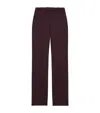 Alexander Mcqueen Wool Straight Trousers In Burgundy