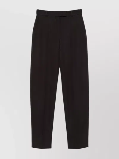 Alexander Mcqueen Wool Straight-leg Tailored Trousers In Black