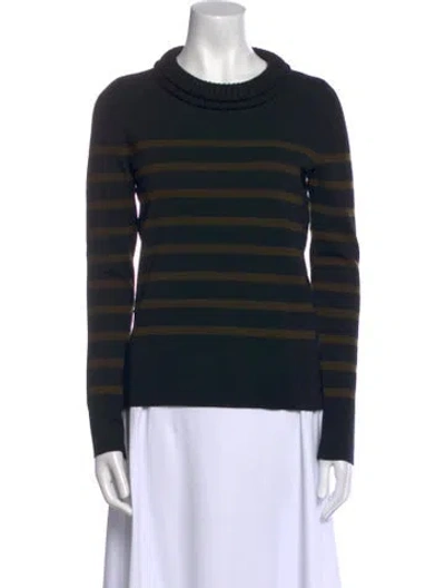 Pre-owned Alexander Mcqueen Wool Striped Sweater In Black