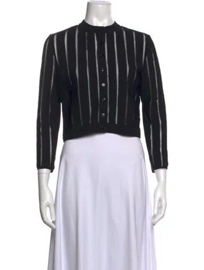 Pre-owned Alexander Mcqueen Wool Striped Sweater In Black