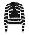 Alexander Mcqueen Wool Striped Sweater In Black