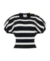 Alexander Mcqueen Wool Striped Sweater In Black