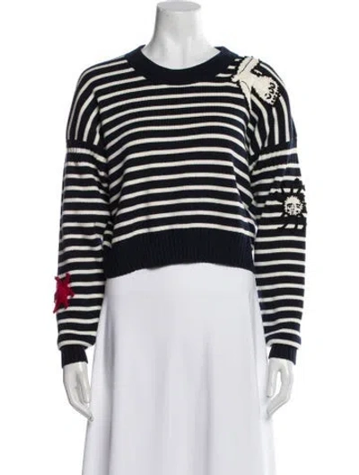 Pre-owned Alexander Mcqueen Wool Striped Sweater In Blue
