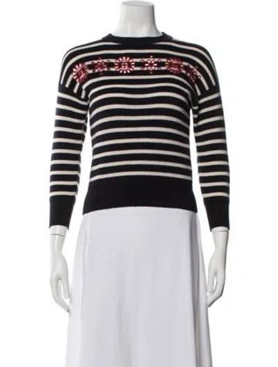 Pre-owned Alexander Mcqueen Wool Striped Sweater In Blue