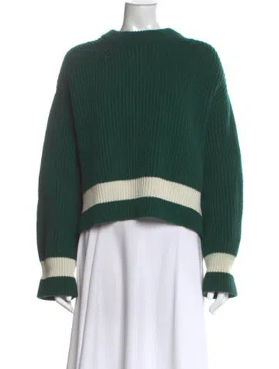 Pre-owned Alexander Mcqueen Wool Striped Sweater In Green