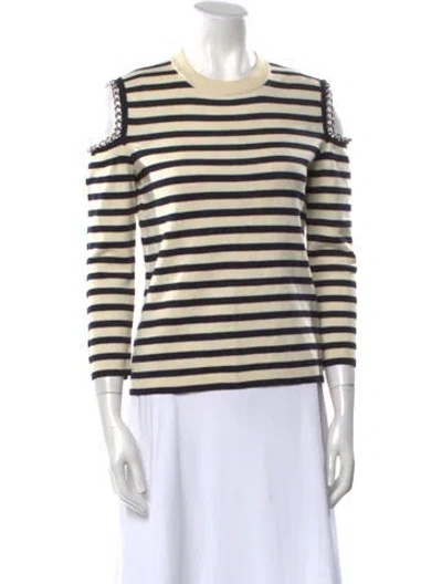 Pre-owned Alexander Mcqueen Wool Striped Sweater In Neutral