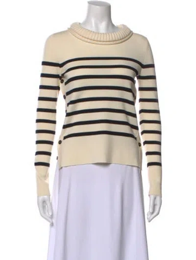 Pre-owned Alexander Mcqueen Wool Striped Sweater In Neutral