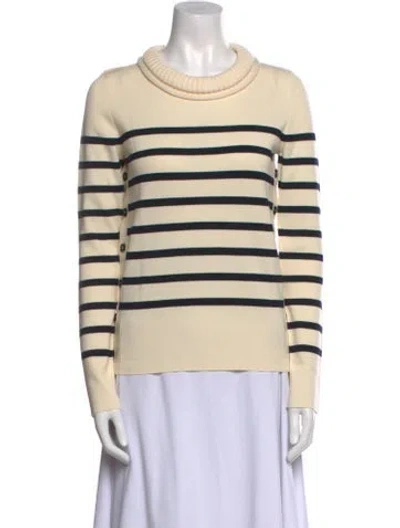 Pre-owned Alexander Mcqueen Wool Striped Sweater In Neutral